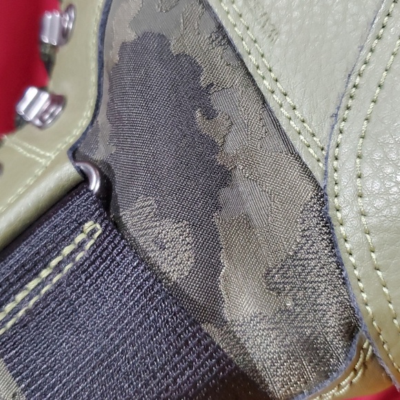 Sorel army green and camo combat boots lace up and side zipper - Picture 10 of 11